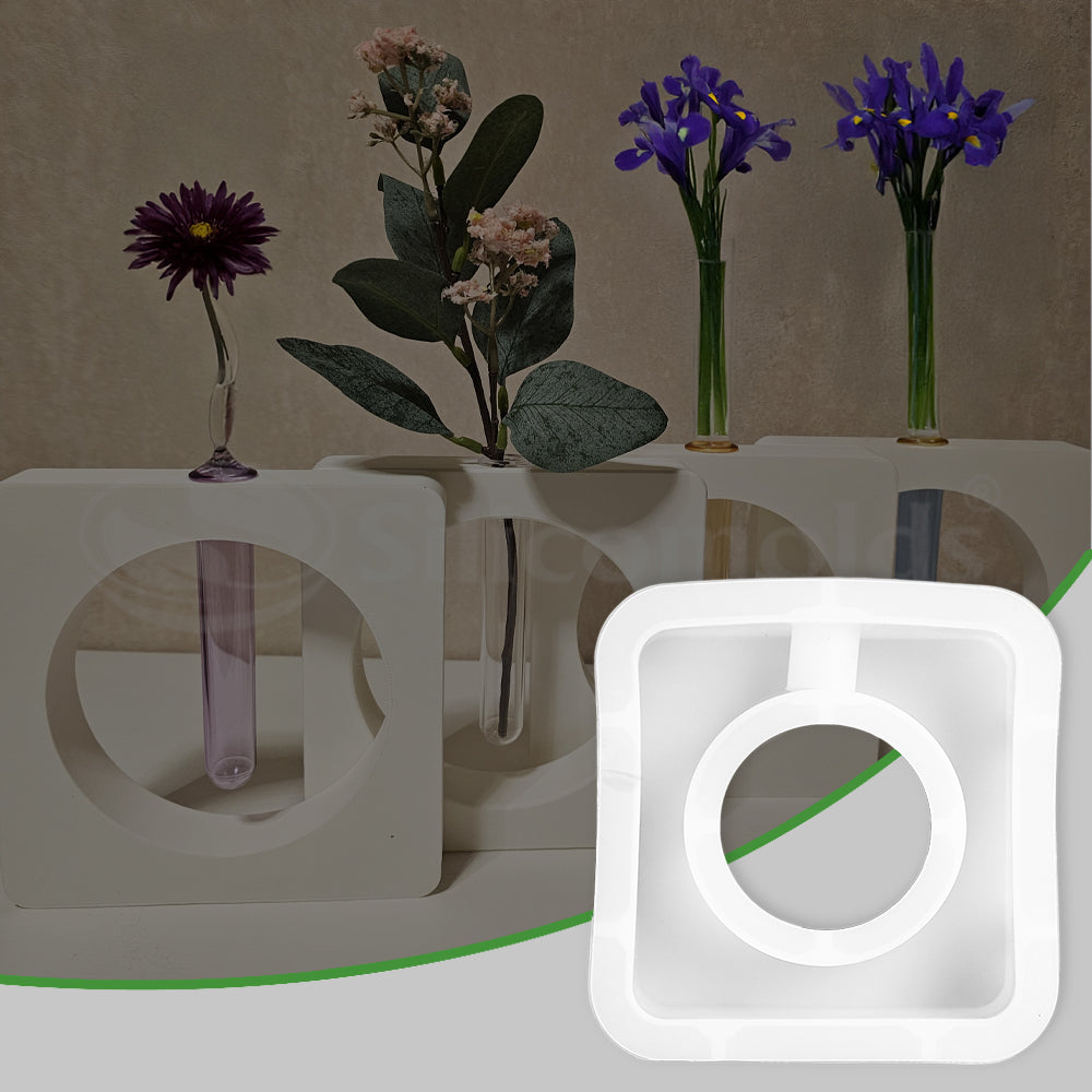 SILICOMOLDS - Square Shape Tube Planter Mold - URP180RM